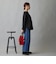 後切替え入りワイドデニムパンツ