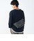フェイクレザー 切替 ショルダーバッグ