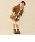 フェイクムートン コート 2026FW (90～150cm) ふわふわ あったか キャメル キッズ服