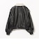 襟 ボア フェイクレザー ブルゾン
