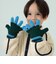 カラー ニット グローブ 2026FW キッズ手袋 5本指グローブ 配色デザイン 寒さ対策 防寒小物 通園通学 ギフト 冬小物