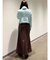 ロングシャギーマフラーセットニット