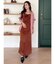 配色ステッチビッグリボンセットシャツ