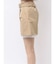 ベルト付きレイヤードミニスカートパンツ