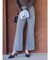 ウールライクセンタープレスワイドパンツ
