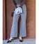 ウールライクセンタープレスワイドパンツ