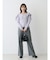 ウールライクセンタープレスワイドパンツ