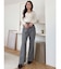 ウールライクセンタープレスワイドパンツ