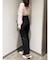 ウールライクセンタープレスワイドパンツ