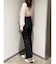 ウールライクセンタープレスワイドパンツ