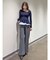フェイクウール折返しベルトパンツ