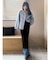 【OUNNOUN】ロングシャギー2WAYオーバーサイズニット