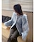【OUNNOUN】ロングシャギー2WAYオーバーサイズニット