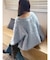 【OUNNOUN】ロングシャギー2WAYオーバーサイズニット