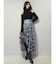 アシメヘムラッフルフレアスカート