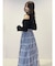 アシメヘムラッフルフレアスカート