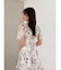 シャイニープリントレースブロッキングワンピース