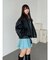 ビッグシルエットフェイクレザーブルゾン