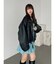 ビッグシルエットフェイクレザーブルゾン