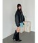 ビッグシルエットフェイクレザーブルゾン
