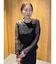 LADYシフォンペプラムドレス