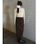 フレアスリーブオフショルチュールトップス