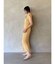 【追加生産】シャツカラーメランジニットワンピース