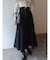 フロントZIPコルセットデザインフレアスカート
