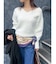 【WEB限定】Vネックカラーショートニットプルオーバー