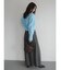 【WEB限定】Vネックカラーショートニットプルオーバー