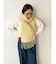 【WEB限定】Vネックカラーショートニットプルオーバー