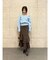 【WEB限定】Vネックカラーショートニットプルオーバー