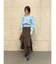 【WEB限定】Vネックカラーショートニットプルオーバー