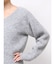 【WEB限定】Vネックカラーショートニットプルオーバー