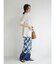 チェックドレープワンピース