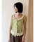 フリルデザインノースリニットプルオーバー