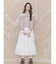 lace ribbonギャザースカート