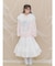 lace ribbonギャザースカート