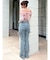 カットアウトリボンデニムパンツ【完売カラーは品番：1526324356で販売中】