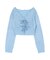 フラワーエンブロイダリーニットトップス