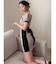 ドットミニニットタイトワンピース