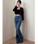 ラインストーンデニムパンツ