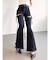 カットアウトリボンデニムパンツ【完売カラーは品番：1526324356で販売中】