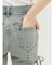 【新色追加】カットアウトリボンデニムパンツ