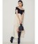 シフォンドッキングオフショルワンピース