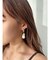 シェルフラワーメタルピアス
