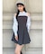 シャツレイヤードミニワンピース