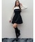 シャツレイヤードミニワンピース