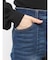 ヘムフェイクファーデニムパンツ