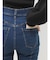ヘムフェイクファーデニムパンツ